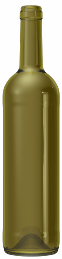 Botella de vidrio para vino BD LUX NATURA 75 CL (750 ml)