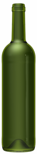 Botella de vidrio para vino BD LUX NATURA 75 CL (750 ml)