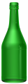 Botella de vidrio verde para licor BRANDY 70 CL (700ml)