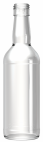 Glass spirit & liquor bottle RHUM 50 CL BVP